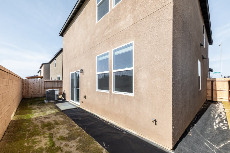 A building with a fence around it.