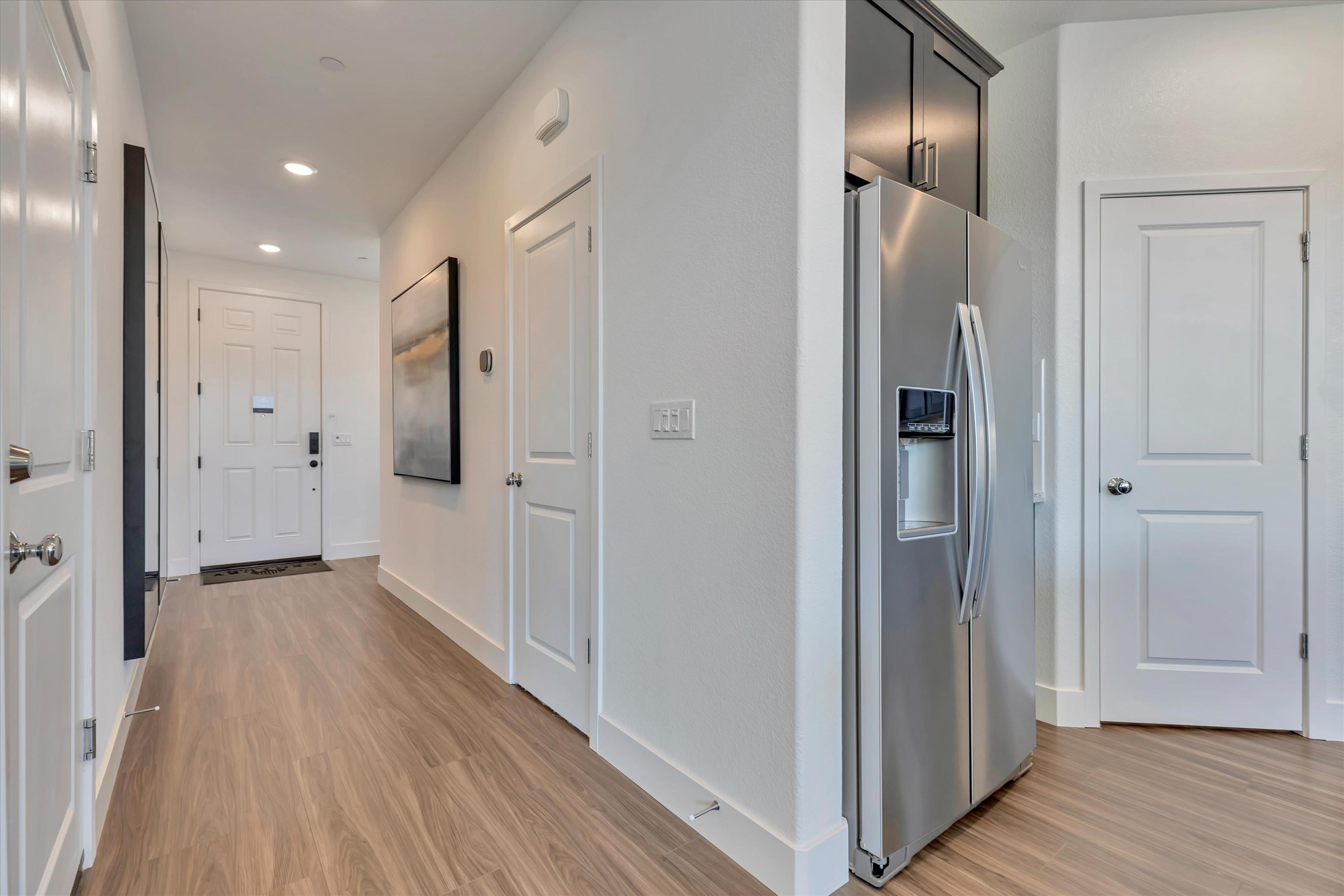 A room with white doors.