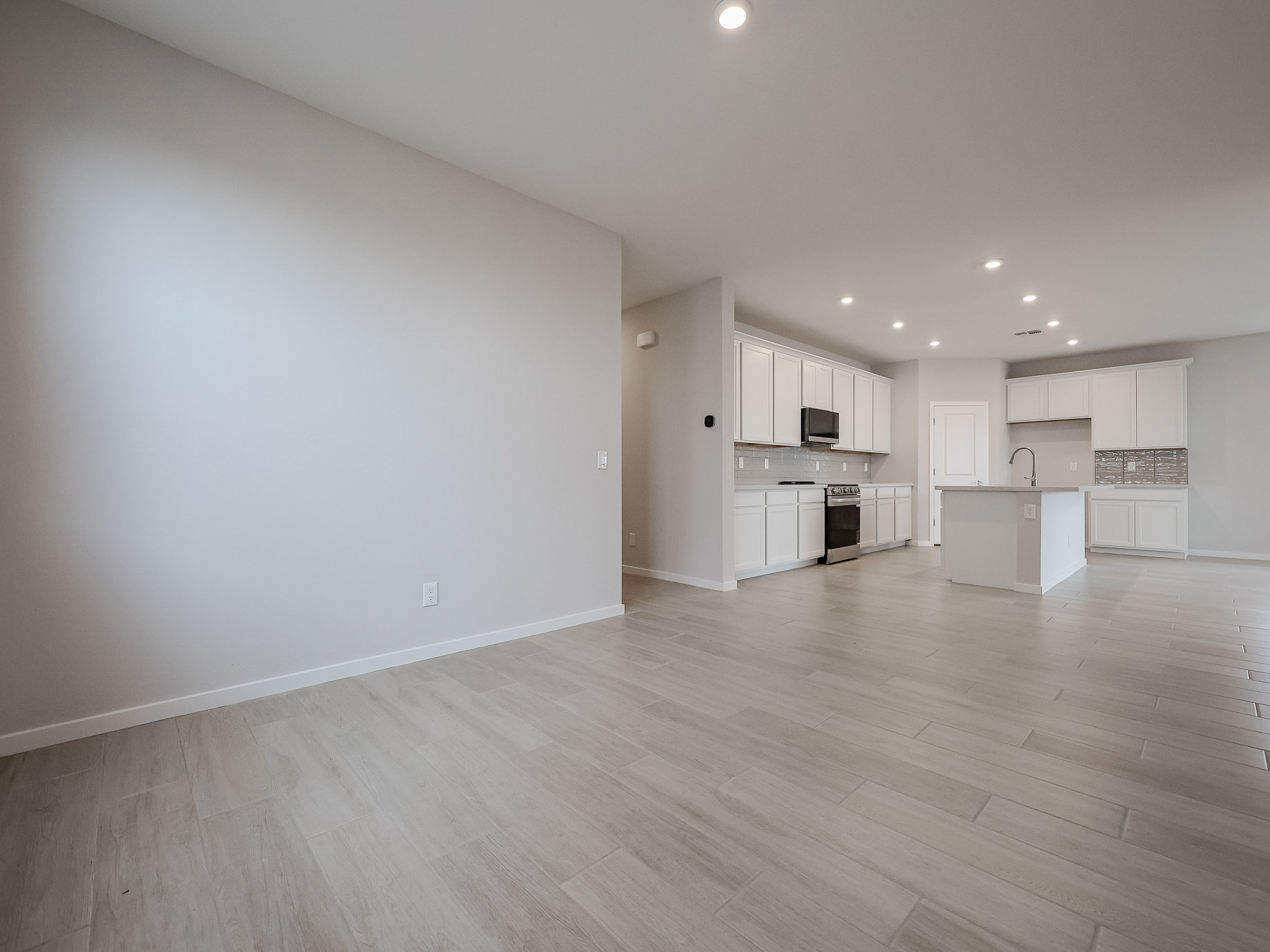 A large empty kitchen.