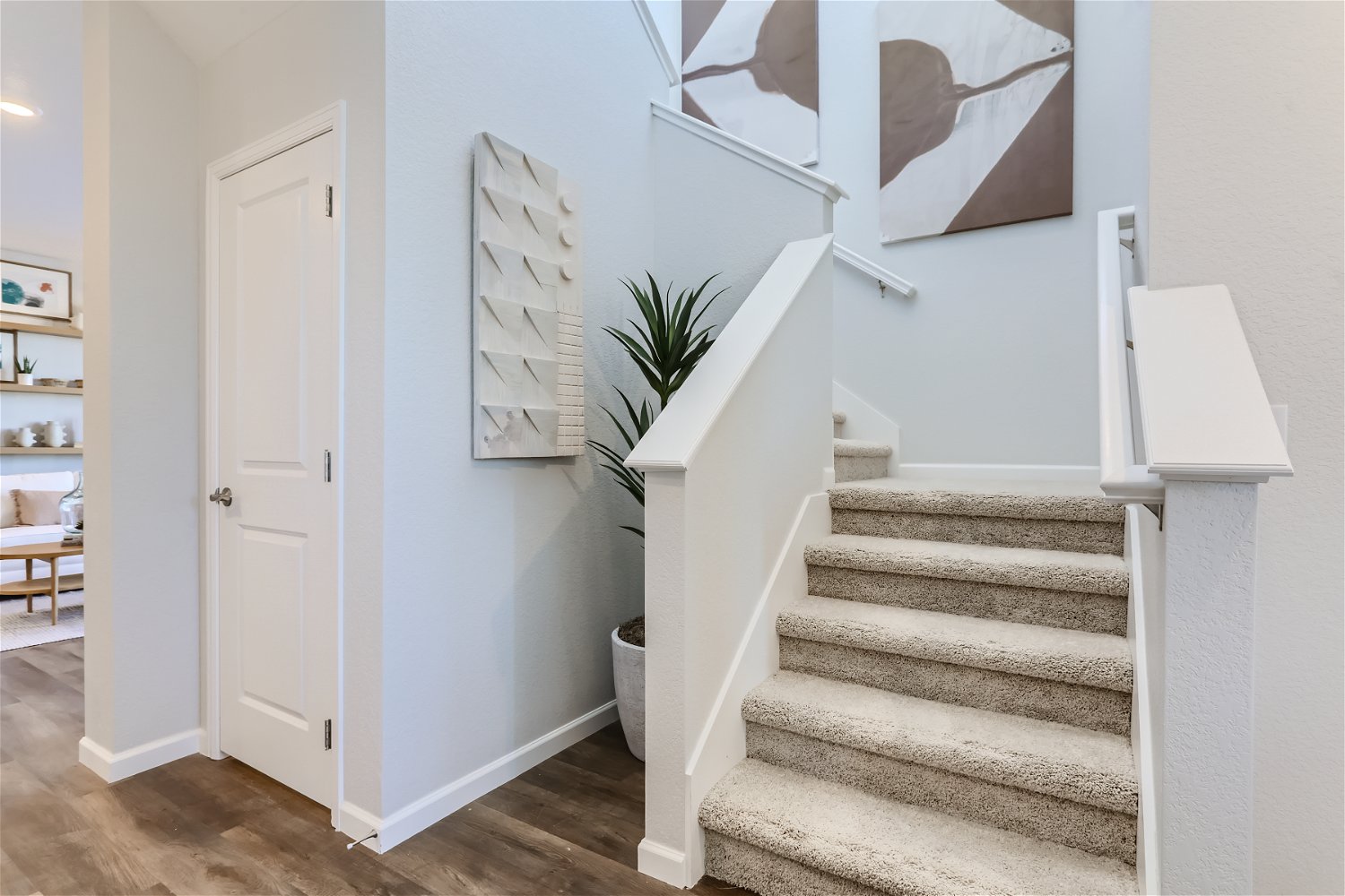 A staircase in a house.