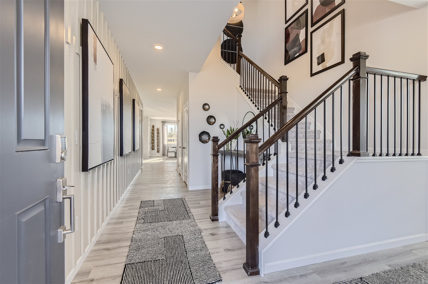A staircase in a house.