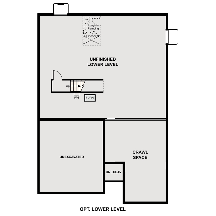 Diagram, schematic. Cimarron Floorplan, Basement Option
