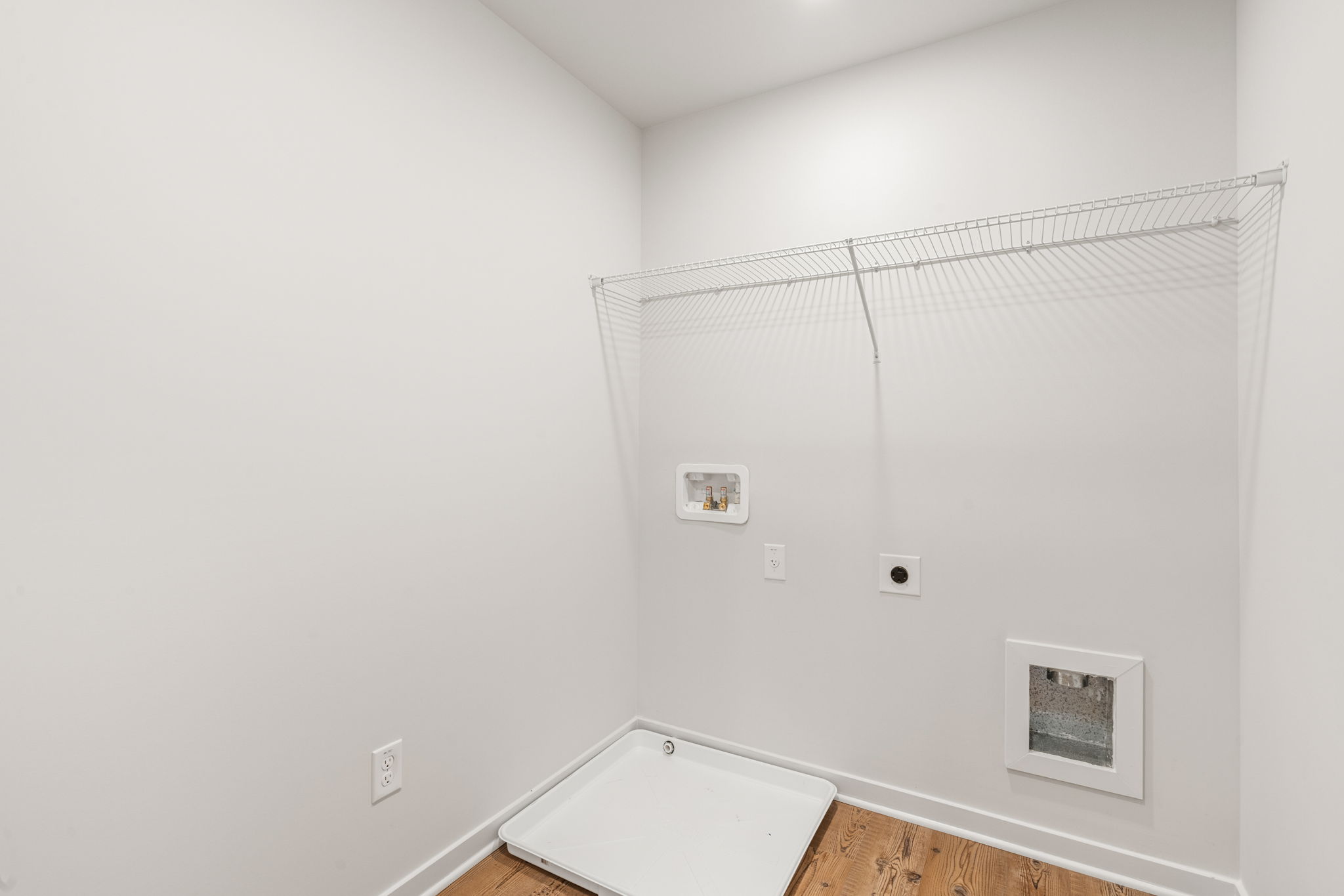 A shower with a vent.