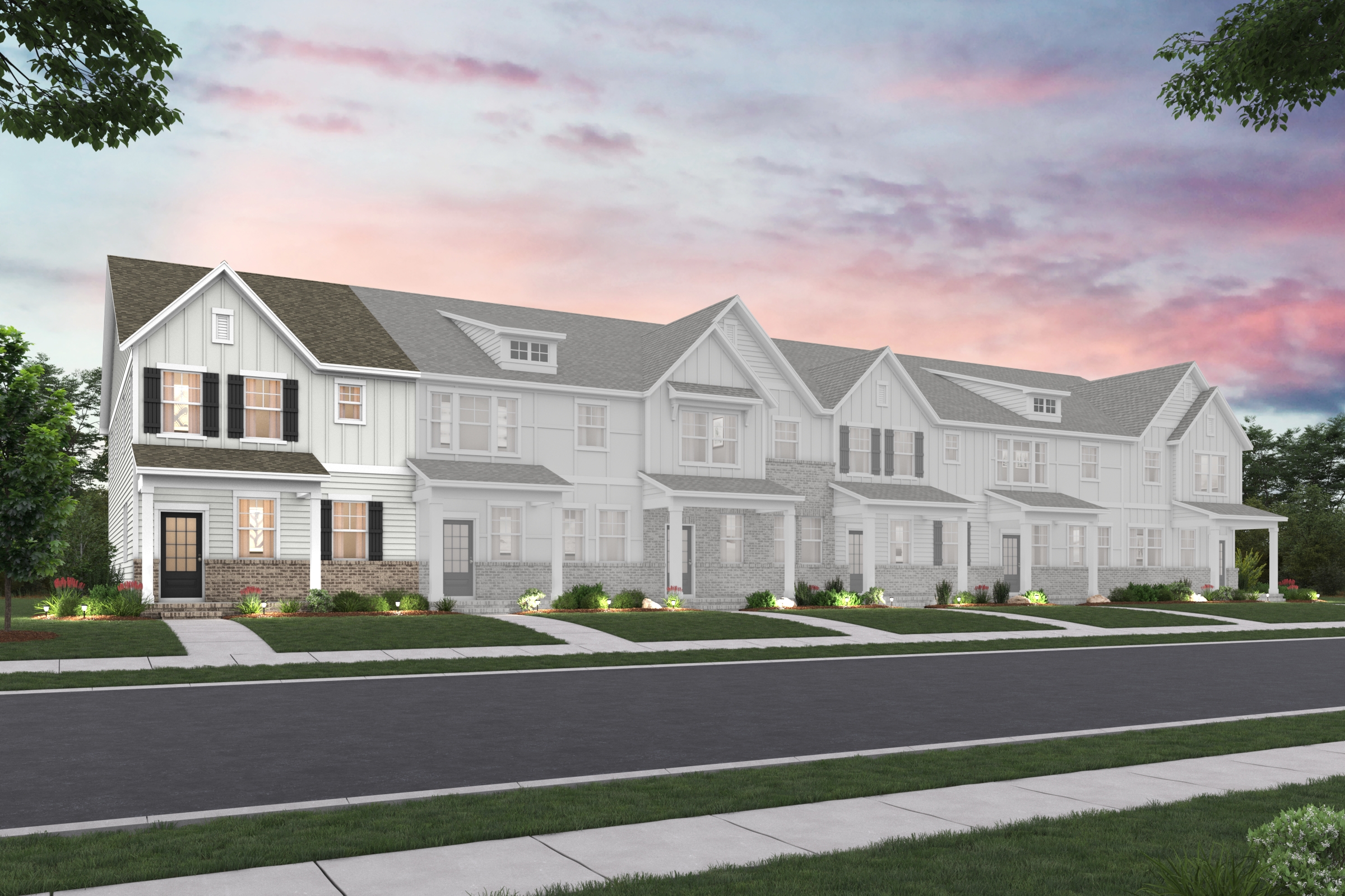 A large white house.