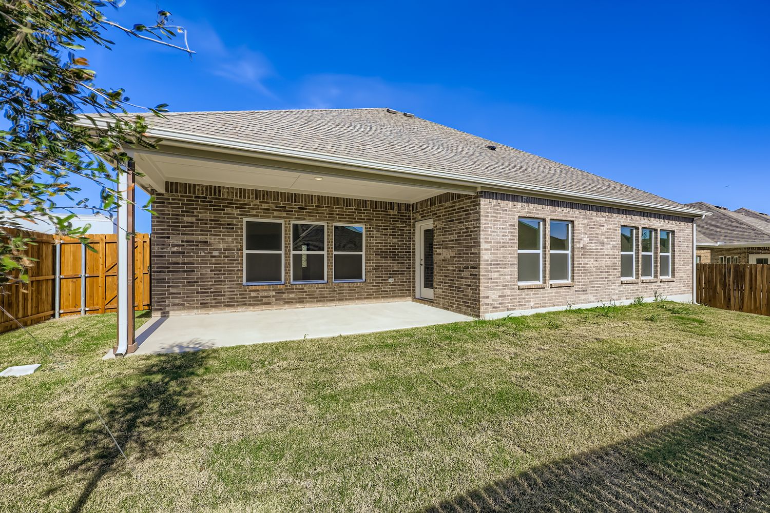 A house with a yard.