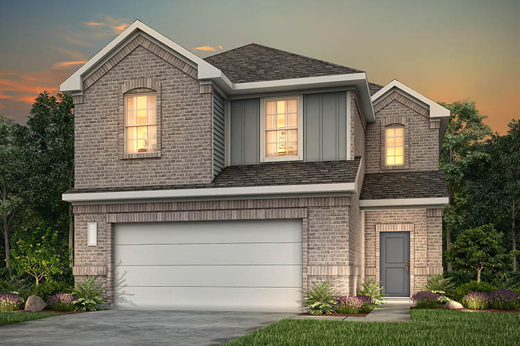 A house with a garage.