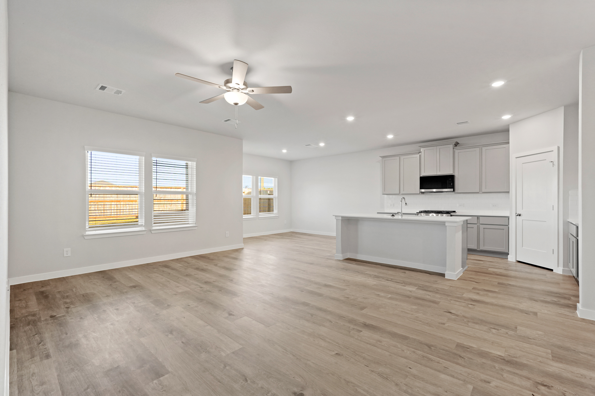 A large empty kitchen.