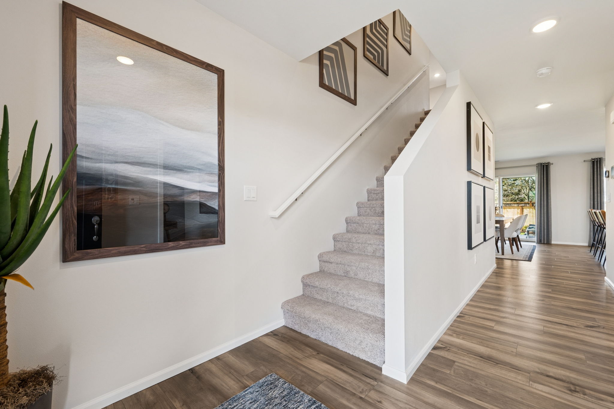 A staircase in a house.