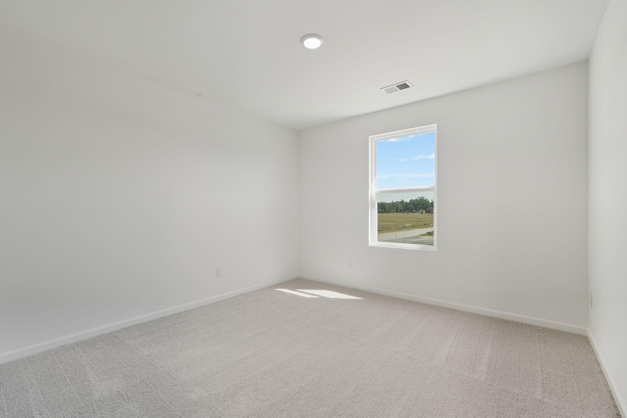 A room with a window.